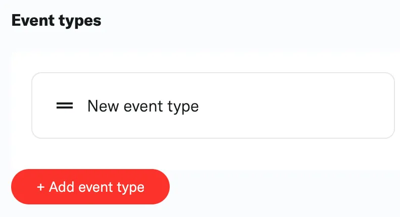 Event types