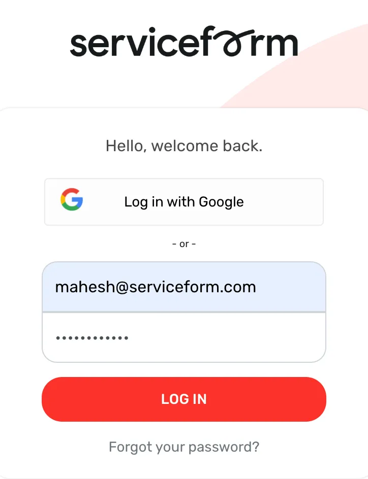 Log in
