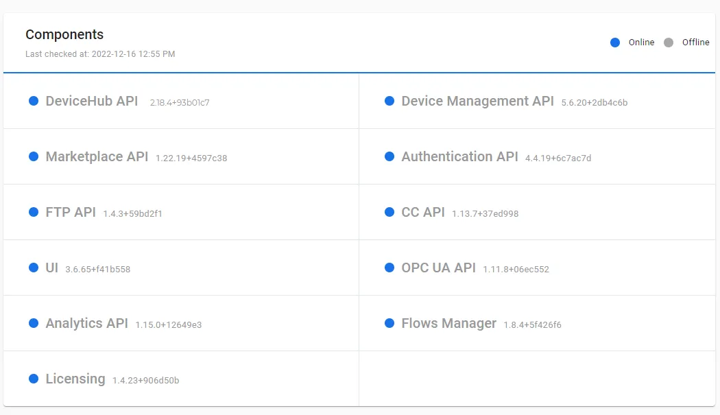 Status section