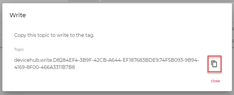 Copy icon for Write topic