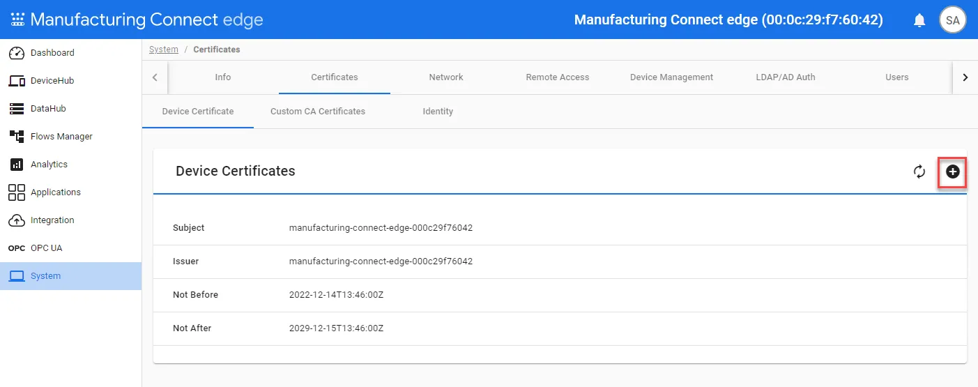 Add Device Certificate icon Add Device Certificate icon