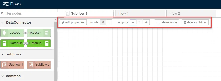 Subflow tab