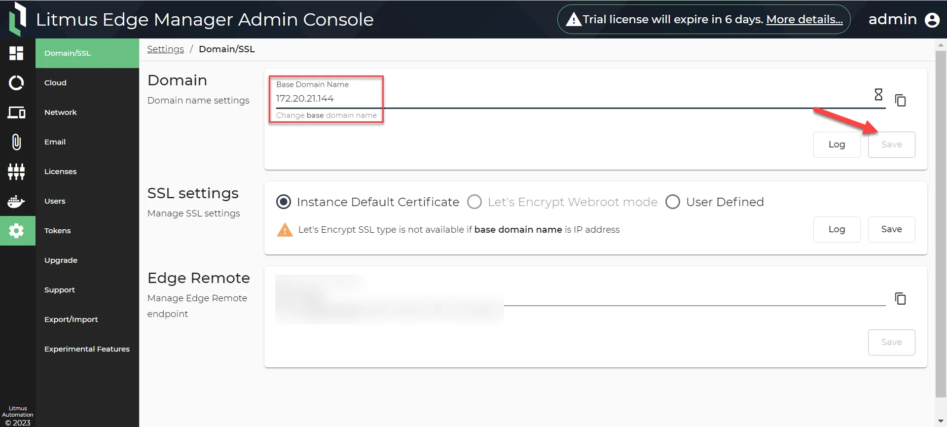 Change Base Domain Name