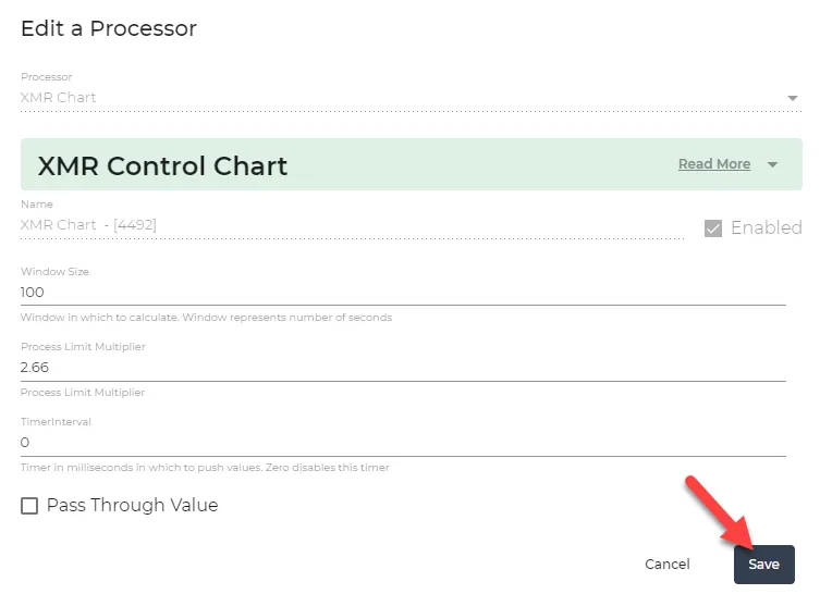 Edit a Processor dialog box