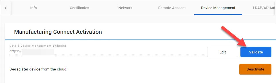 Validate button