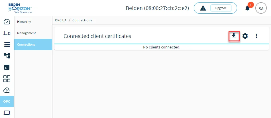 Download server certificate icon Download server certificate icon