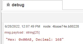 Flow Manager view debug message