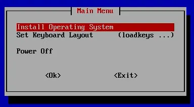 Install Operating System option