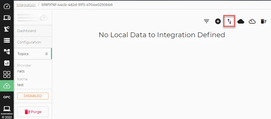 Import from DeviceHub tags icon