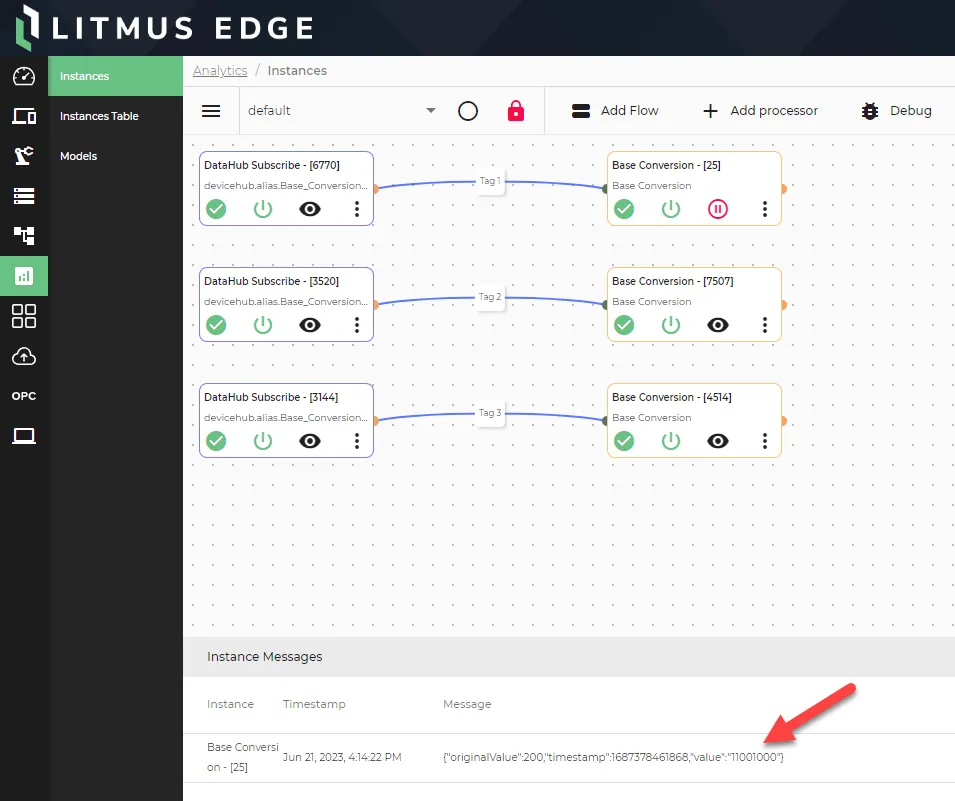 Tag 1 value after base conversion