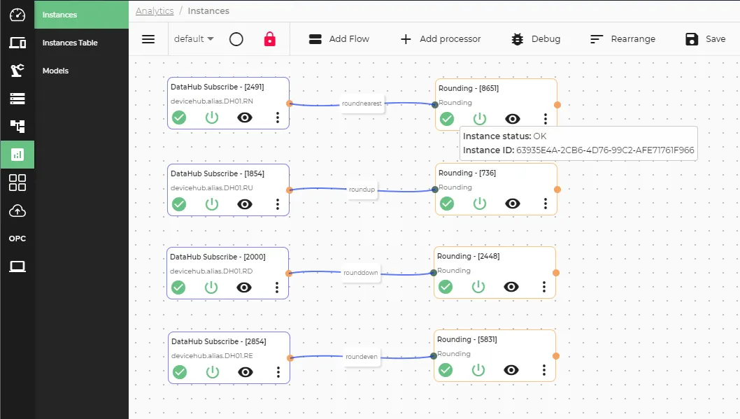Completed Rounding Function in Analytics flows canvas