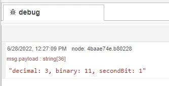 Flow Manager view debug message