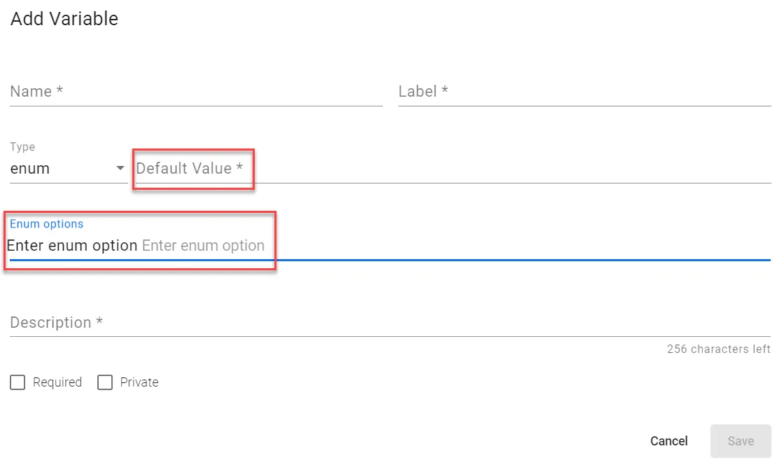 enum values