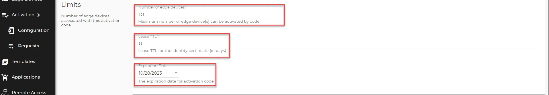 Config Limits Config Limits