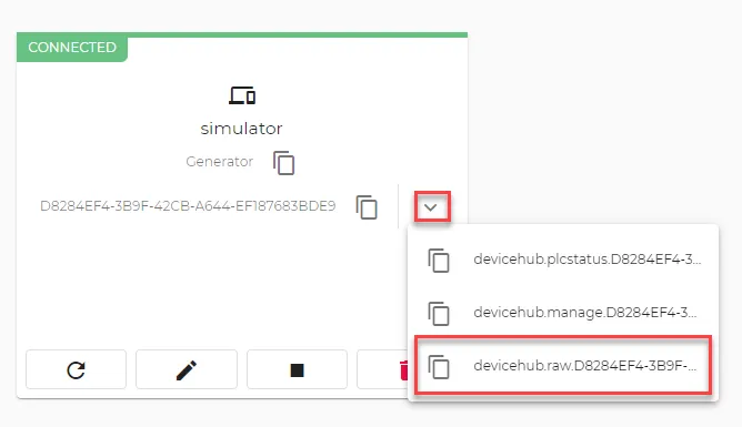 The device Raw Topic