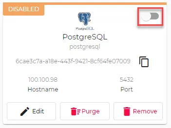 Toggle to enable connector Toggle to enable connector