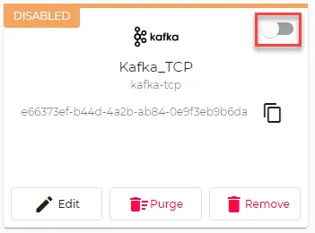 Toggle to enable connector Toggle to enable connector