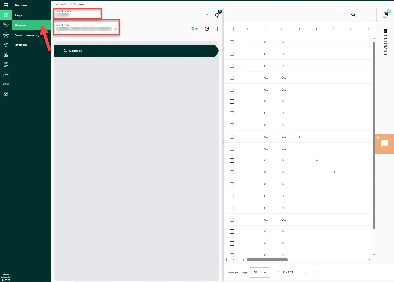 Browse tags list