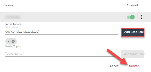 Edit topics dialog box