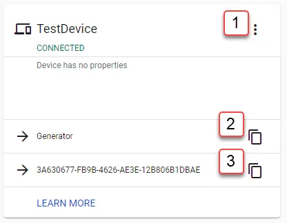Options to manage individual devices