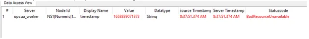 Status of tag with error Status of tag with error