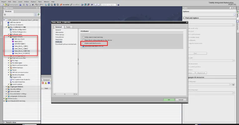 Optimized block access option