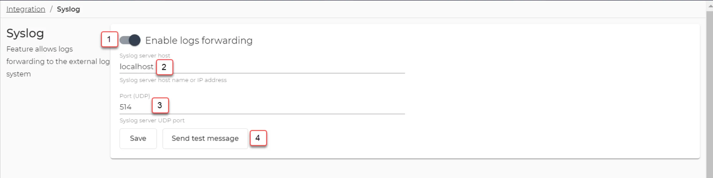 Litmus Edge Manager Admin Console: Syslog