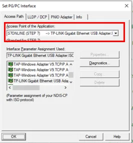 Select the network adapter