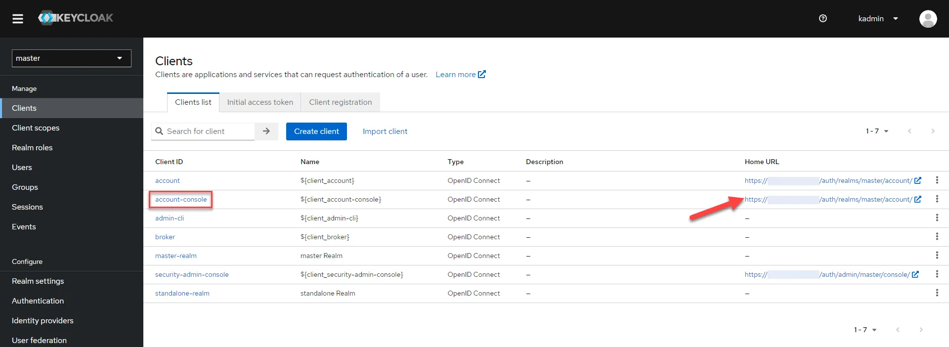 Clients page Clients page