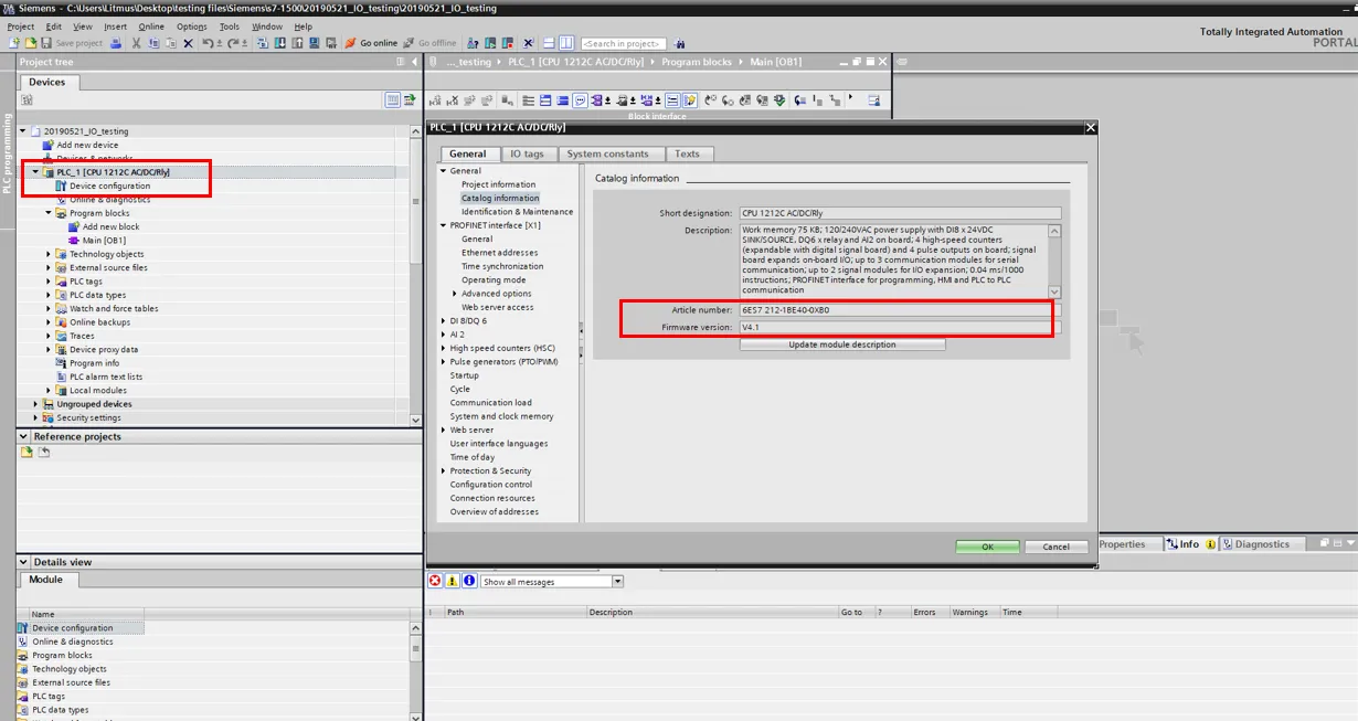 TIA Portal software