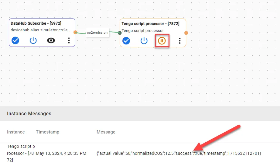 Output for Tengo script function with one input