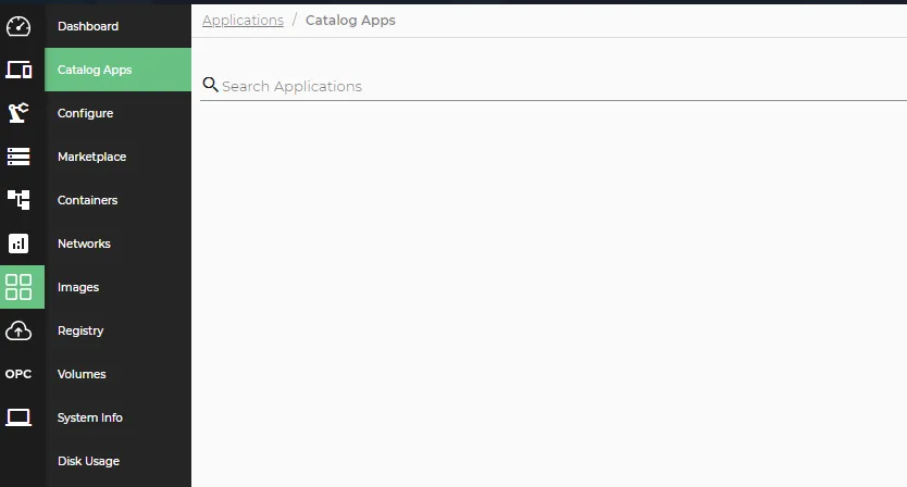 The Catalog Apps pane