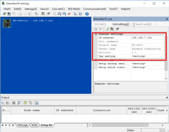 IP address setup