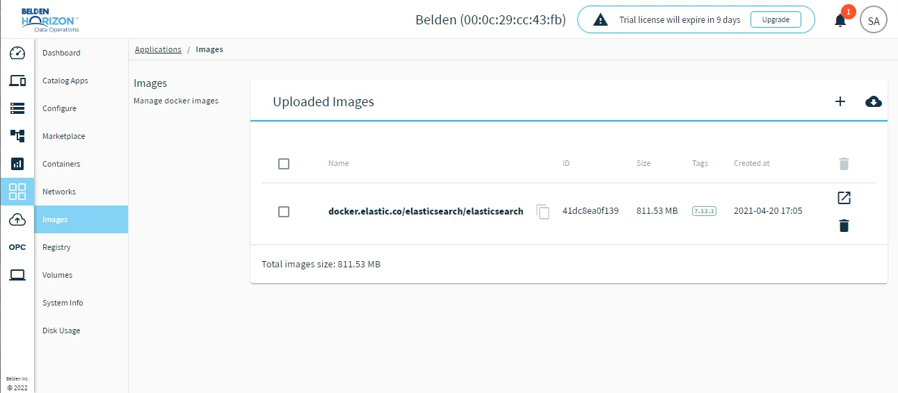 Applications images pane Applications images pane