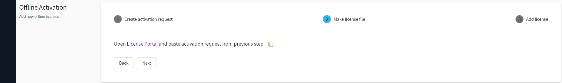 Offline Activation Step 2