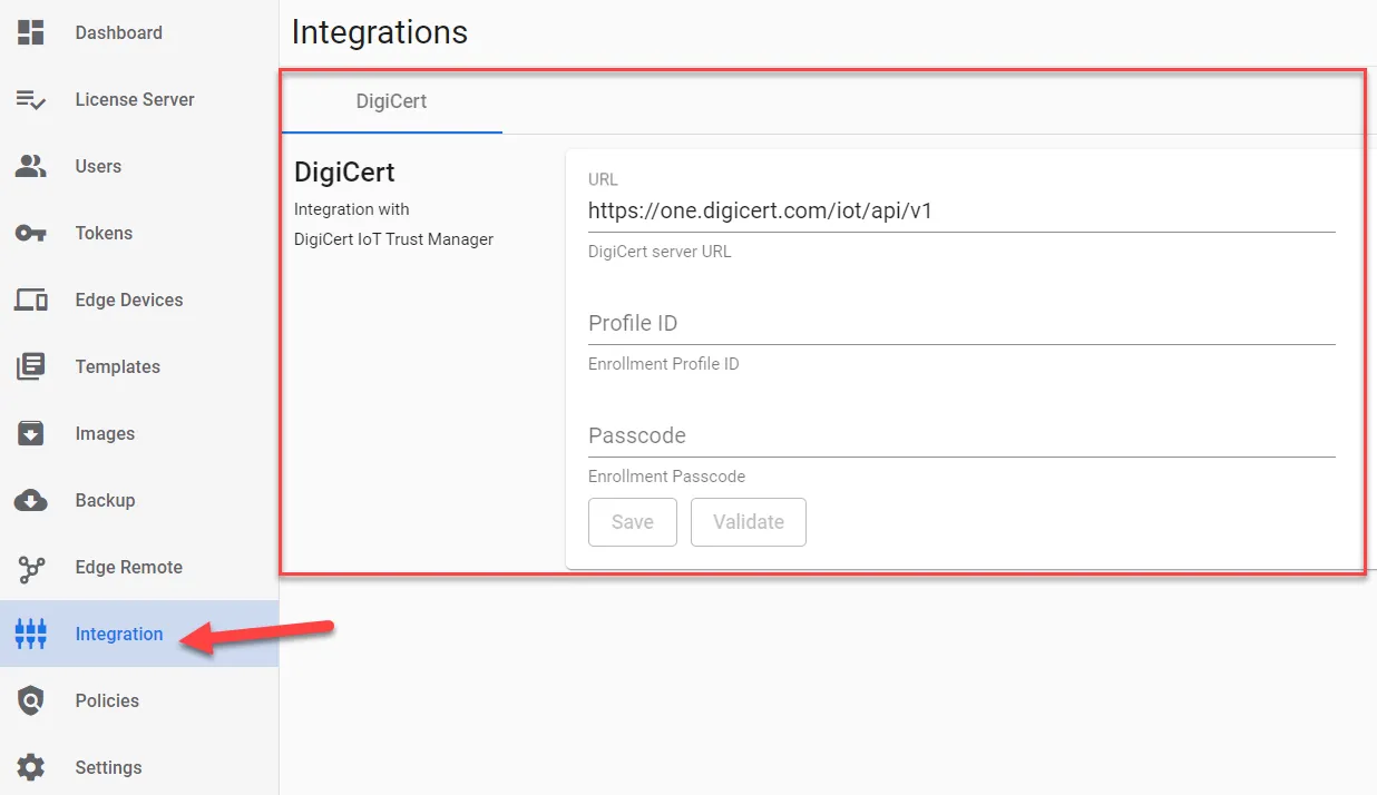 DigiCert pane DigiCert pane
