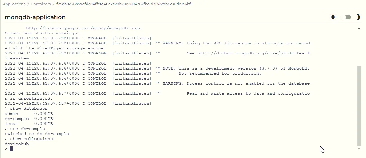 MongoDB connector messages MongoDB connector messages