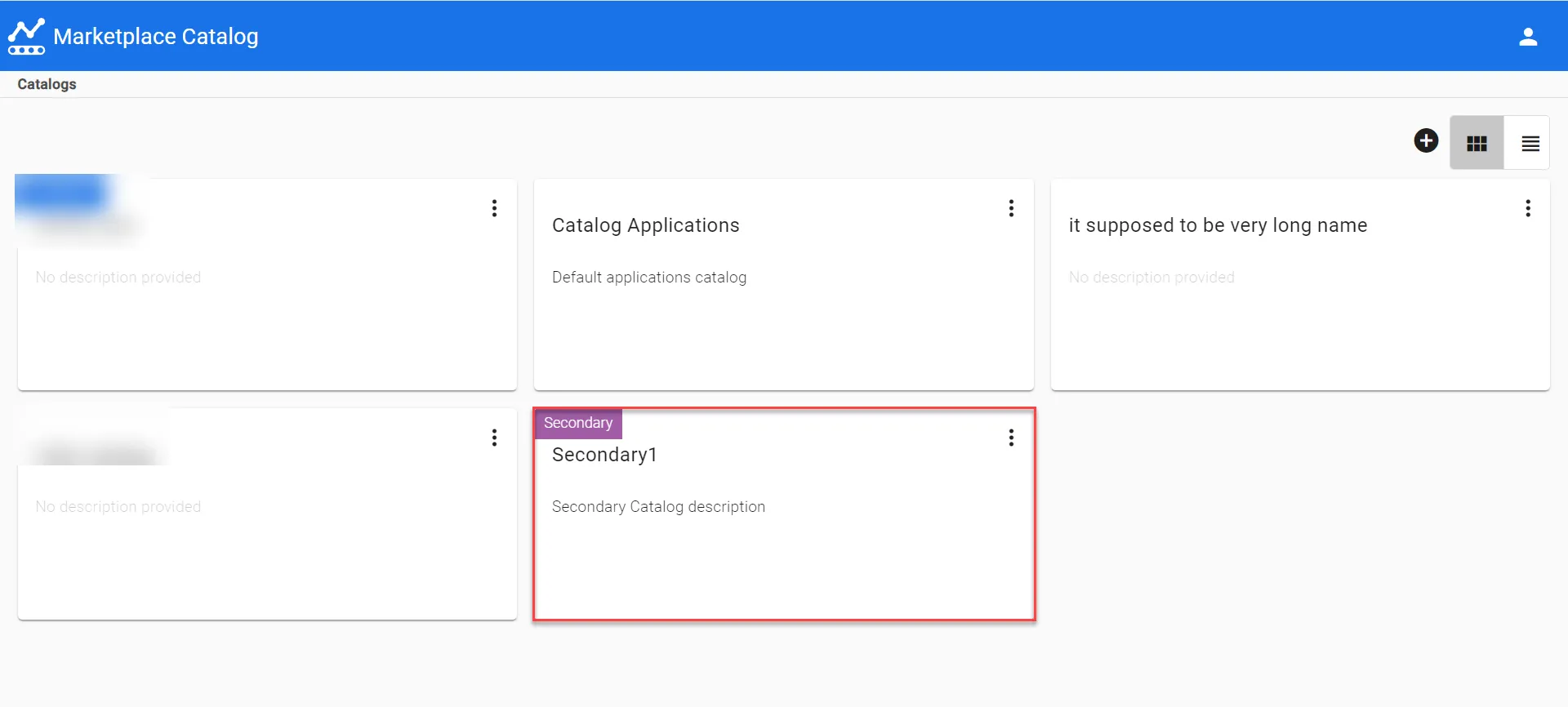 Marketplace Catalog : Secondary Marketplace Catalog