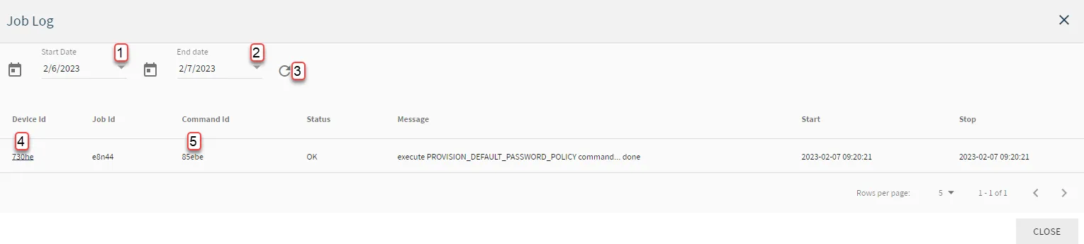 Belden Horizon Data Manager User UI : Jobs : Job Log Belden Horizon Data Manager User UI : Jobs : Job Log