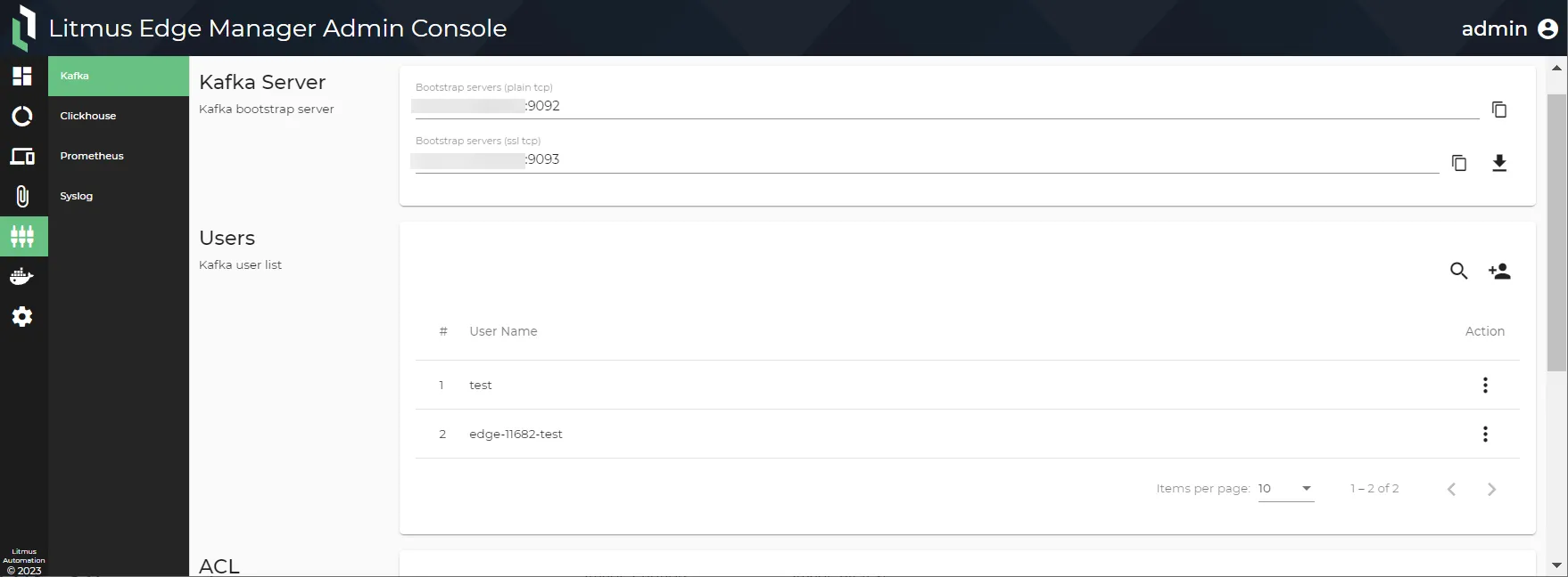 Litmus Edge Manager Admin Console: Integration