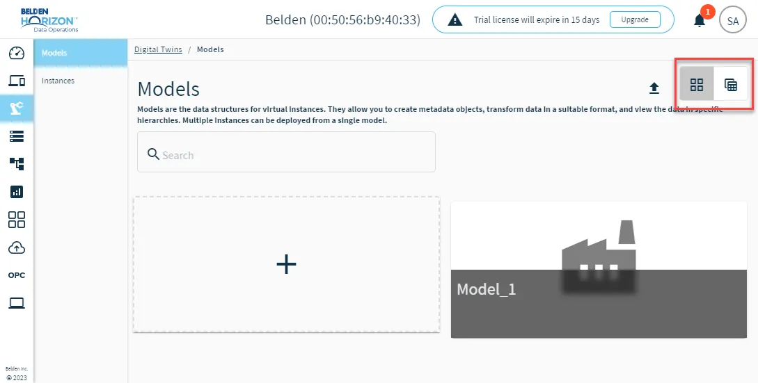 Change model view icons Change model view icons