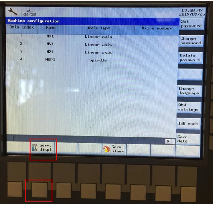 Serv. displ. option