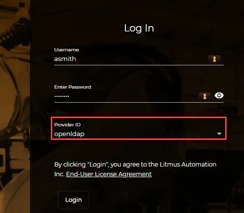 Litmus Edge Login Page Litmus Edge Login Page