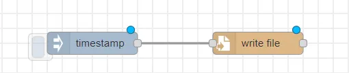 Flows canvas with write file node