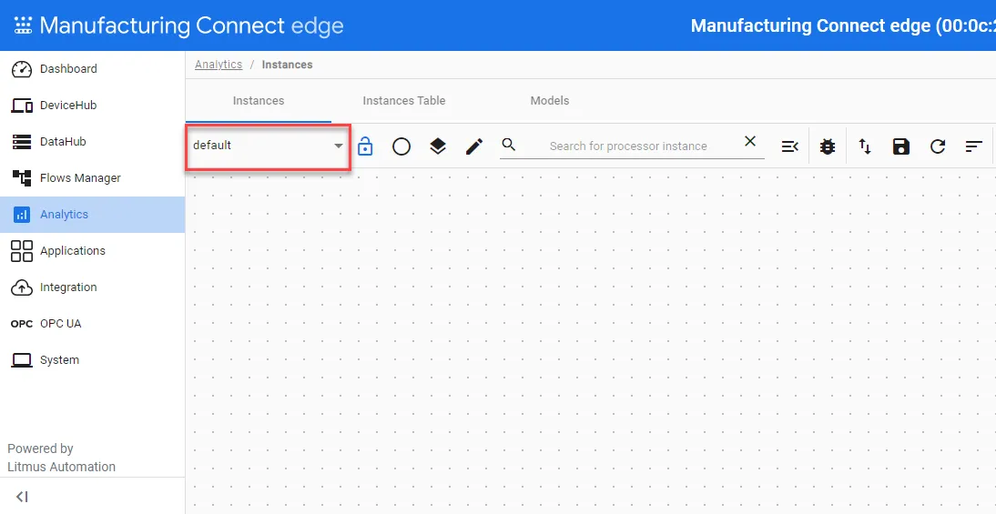 Analytics Groups drop-down list