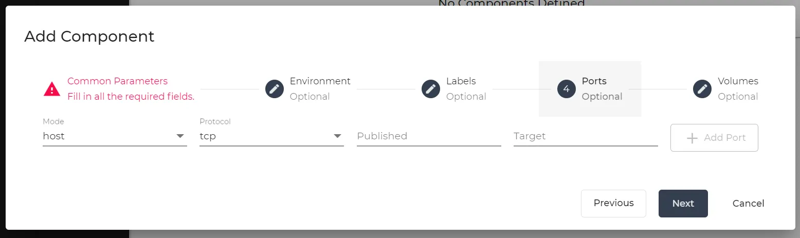 Add Component: Ports