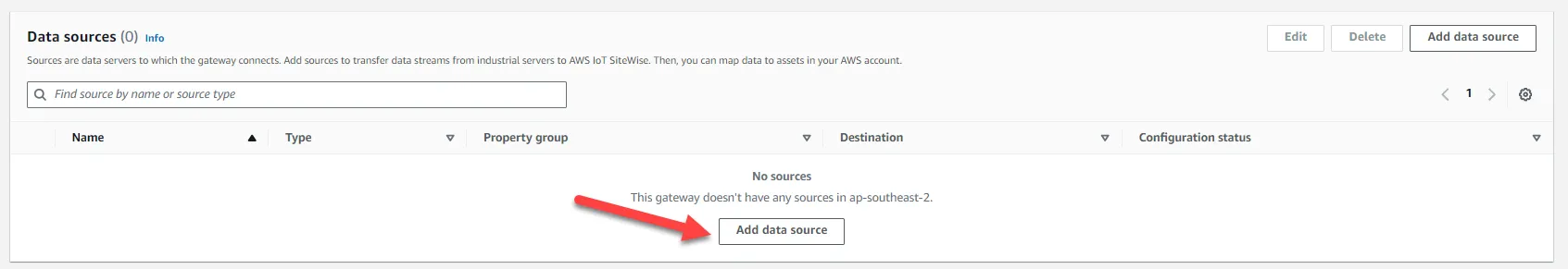 Add data source panel