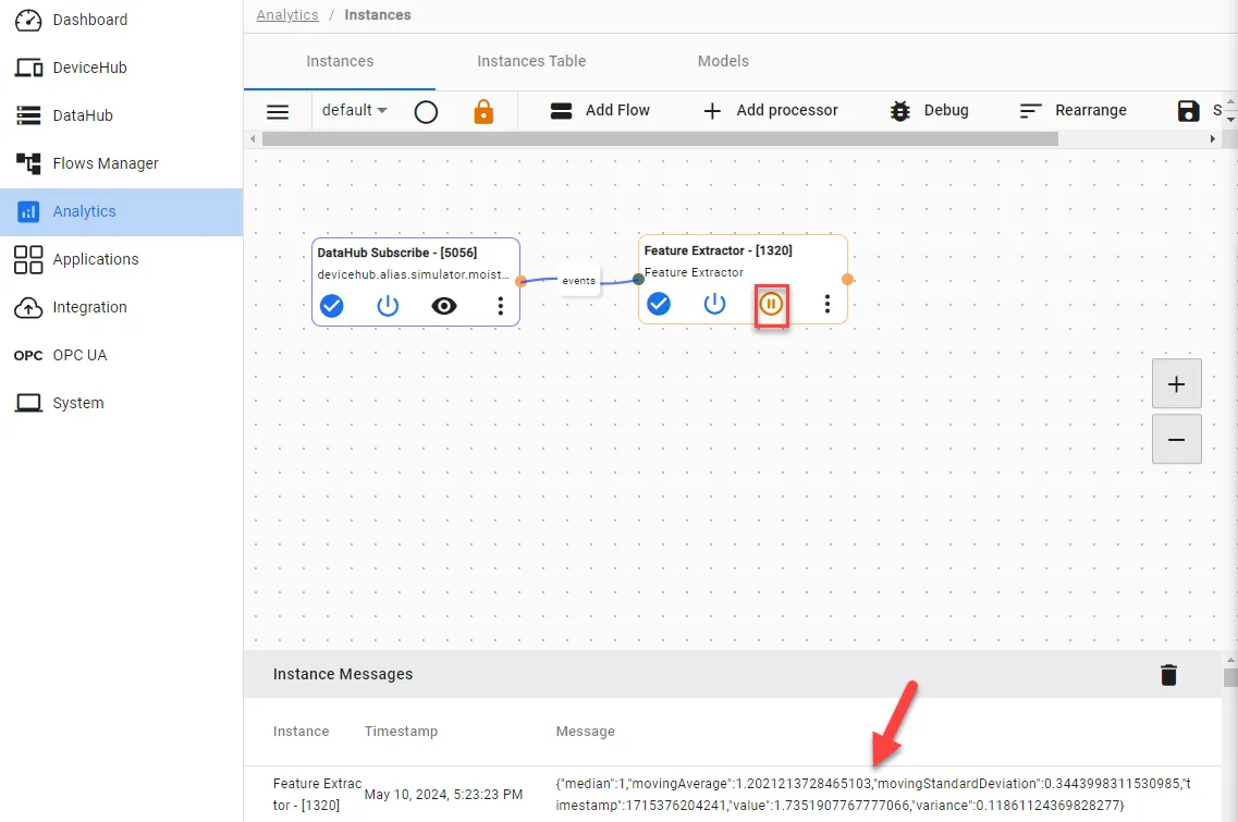Feature Extractor output