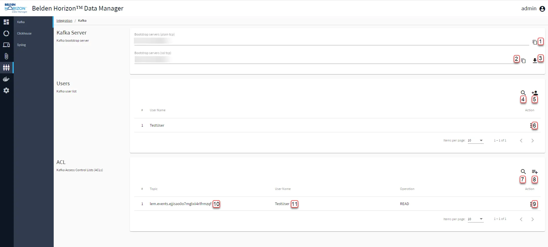 Belden Horizon Data Manager Admin Console : Kafka Belden Horizon Data Manager Admin Console : Kafka
