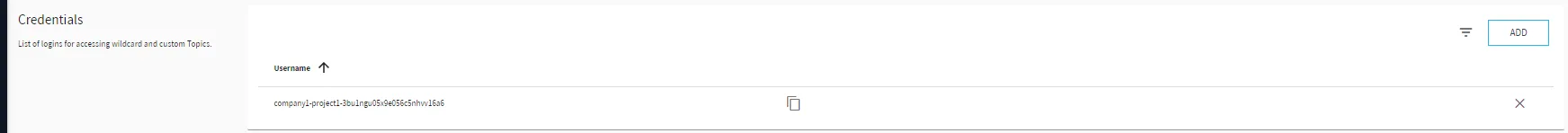 Belden Horizon Data Manager User UI : Settings : Credentials tab : Credentials Belden Horizon Data Manager User UI : Settings : Credentials tab : Credentials